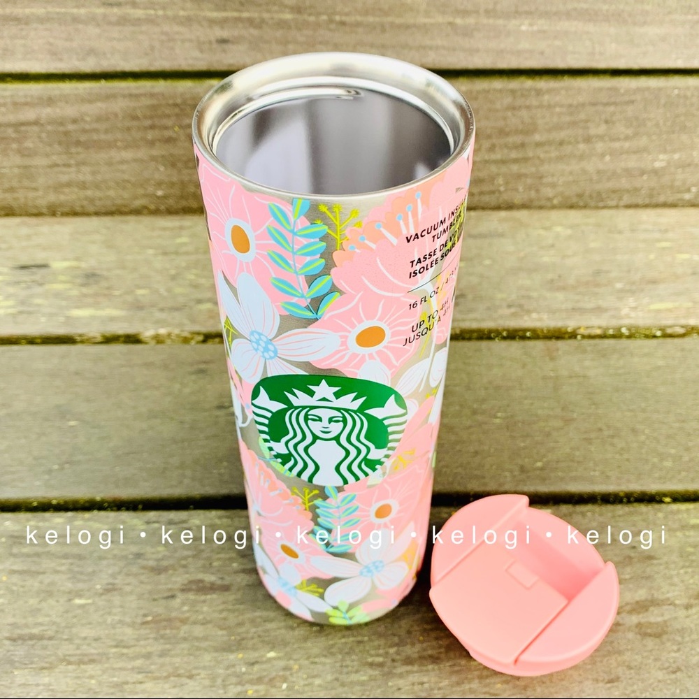 🌸NEW LAST🌸Starbucks 2020 Pink Flower Tumbler - Picture 3 of 8